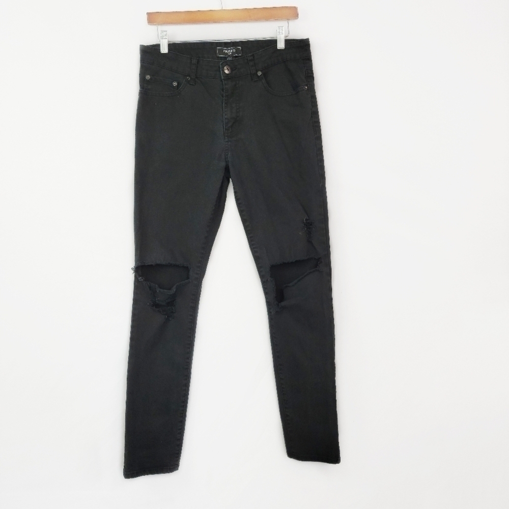 Mens Forever 21 Distressed Skinny Jeans
